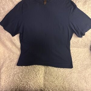 Neiman Marcus Navy Short Sleeve Tee